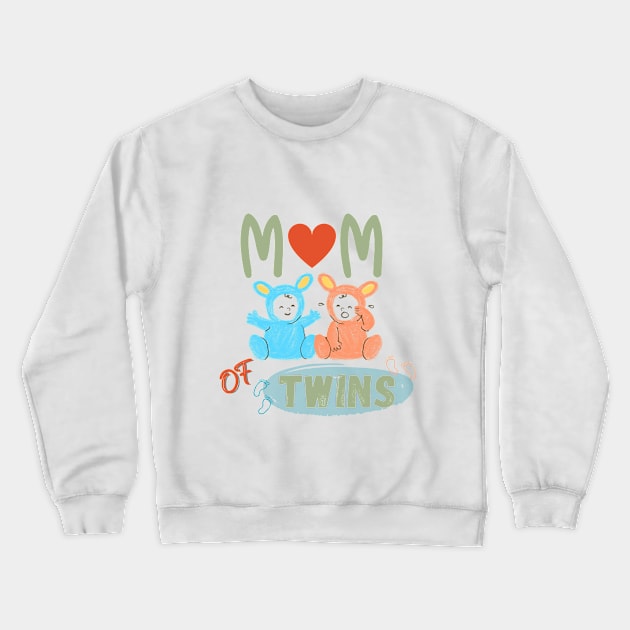 Mom of Twins Crewneck Sweatshirt by designfurry 